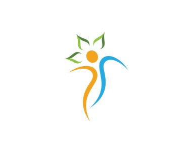 Ağaç yeşil insanlar kimlik kartı vektör logo şablonu