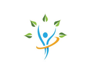 Ağaç insanlar logo ve sembolleri şablonu