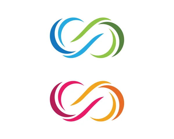 Logotipo infinito e modelo de símbolo — Vetor de Stock