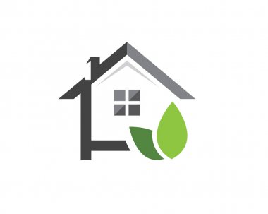 Emlak ve ev binaları logo simgeleri şablonu