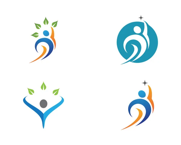 Opieki zdrowotnej osób logo i symbol — Wektor stockowy
