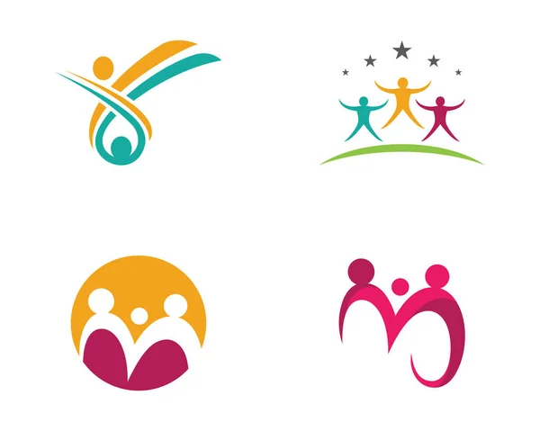 Logo et symbole du peuple communautaire — Image vectorielle