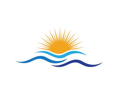 Güneş ve dalga logosu ve sembolleri