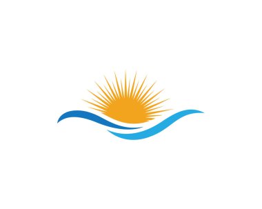 Güneş ve dalga logosu ve sembolleri