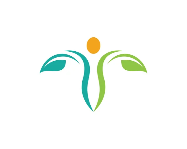 Succes gezondheid natuur zorg logo en symbolen — Stockvector