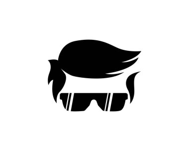 Geek gözlük baş sembolleri ve logosu