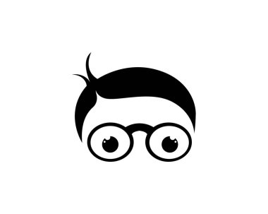 Geek gözlük baş sembolleri ve logosu