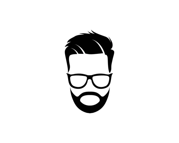 Geek Brille Kopf Symbole und Logo — Stockvektor