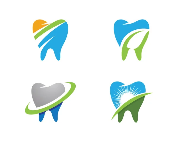 Logotipo y símbolos del cuidado dental — Vector de stock