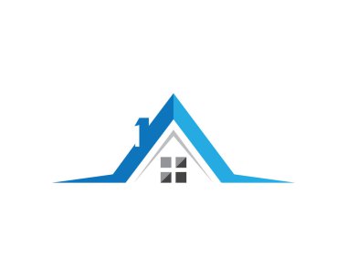 Emlak ve ev binaları logo simgeleri şablonu