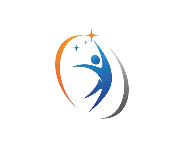 Başarı sağlık doğa bakım logo ve sembolleri — Stok Vektör