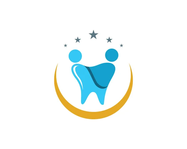 Logotipo de la familia cuidado dental — Archivo Imágenes Vectoriales
