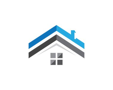 Emlak ve ev binaları logo simgeleri şablonu