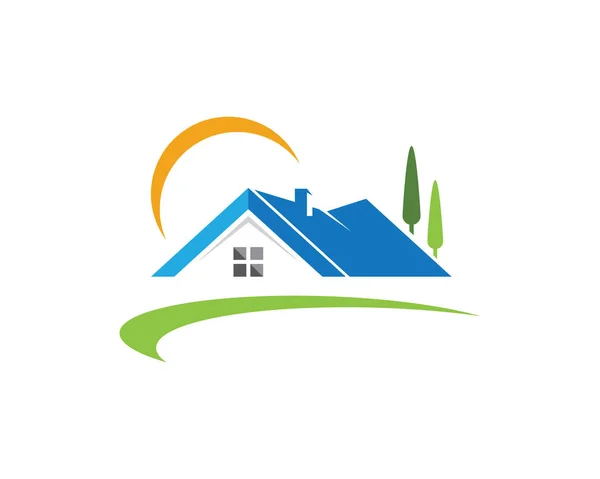 Vorlage für Immobilien und Wohngebäude Logo-Symbole — Stockvektor