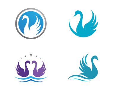 Kuğu logo şablonu simgeler app