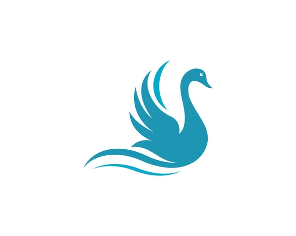 Logo del cigno modello icone app — Vettoriale Stock
