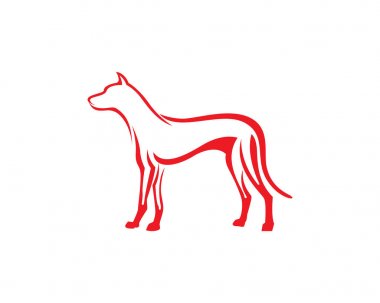 Köpek baş semboller ve logosu vektörel çizimler şablonu