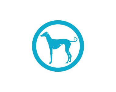 Köpek baş semboller ve logosu vektörel çizimler şablonu