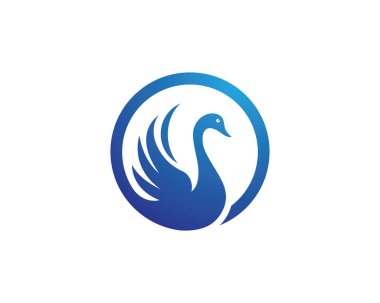 Logo şablonu vektör hayvan sembolleri Kuğu