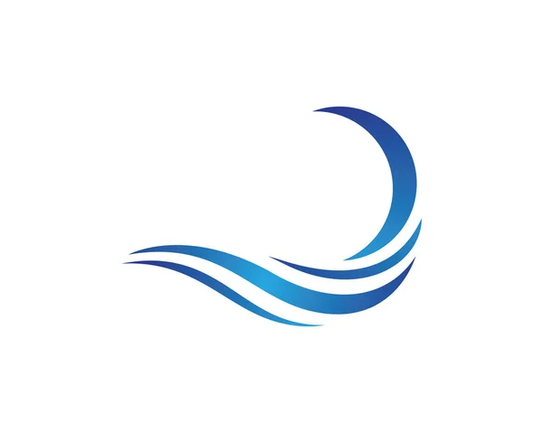 Acqua onda logo Template — Vettoriale Stock