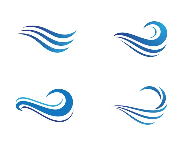 Logo ola de agua Plantilla — Archivo Imágenes Vectoriales