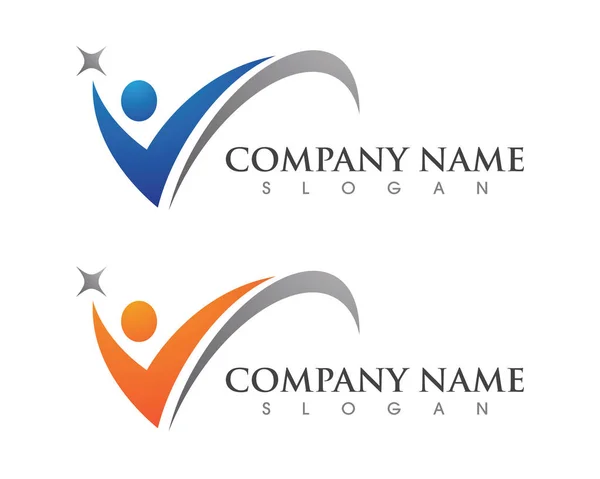 Caráter humano logotipo sinal —  Vetores de Stock