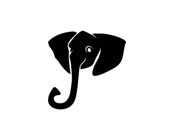 Elefanten-Vektor-Logo-Kopfvorlage — Stockvektor