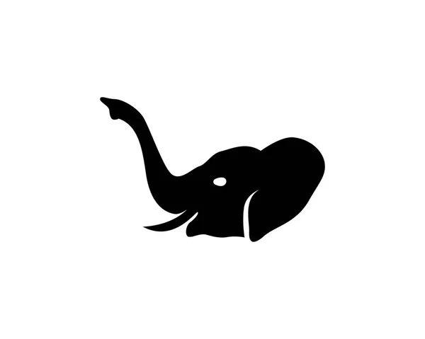 Elefanten-Vektor-Logo-Kopfvorlage — Stockvektor