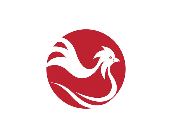 Roster symbolen djur logotyp — Stock vektor
