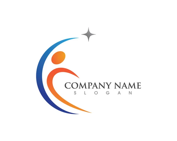 Znak logo ludzki charakter — Wektor stockowy
