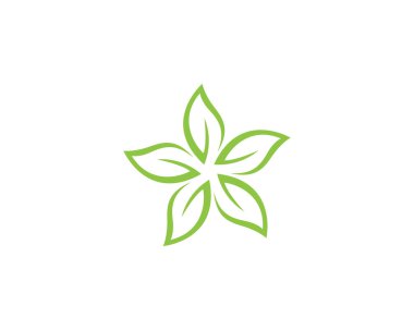 Yeşil yaprak ekoloji vektör simge logoları