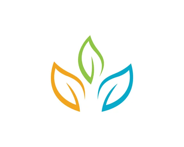 緑の葉の生態学のベクトルのアイコンのロゴ — ストックベクタ