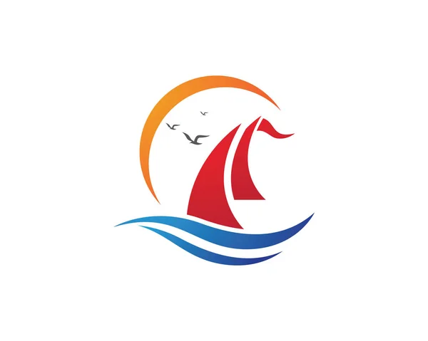 Crucero Logo Plantilla — Archivo Imágenes Vectoriales