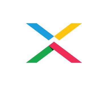 Mektup Logo iş şablonu vektör simgesi x