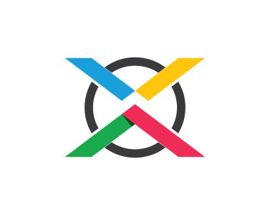 Mektup Logo iş şablonu vektör simgesi x