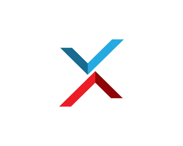 X Carta Logo Business Template ícone do vetor —  Vetores de Stock