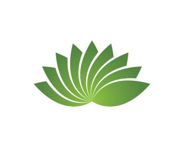  Sağlık, Spa ve Yoga için Lotus çiçek işareti. Vektör çizim