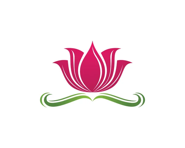 Lotusblütenzeichen für Wellness, Wellness und Yoga. Vektorillustration — Stockvektor