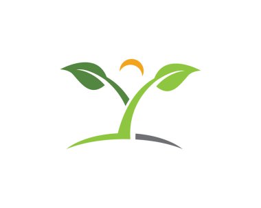 Yeşil doğa logo vektör yaprak