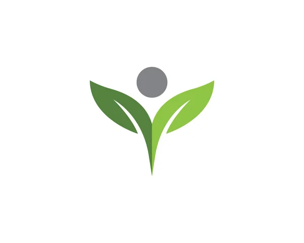 Vecteur laisse vert logo nature — Image vectorielle