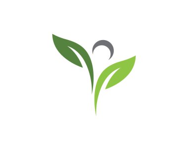 Yeşil doğa logo vektör yaprak