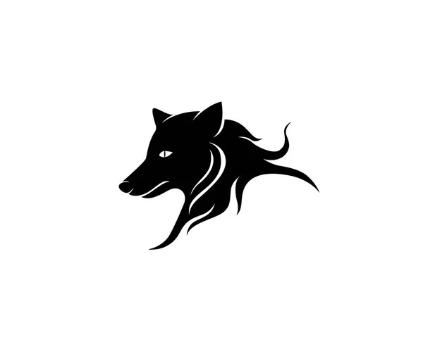 Modèle de logo Wolf et modèle de symboles — Image vectorielle