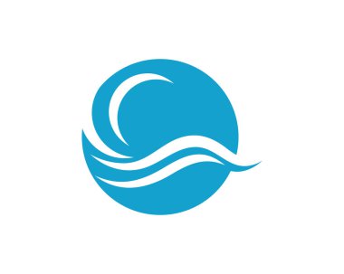 Deniz veya okyanus dalgaları, mavi su, sıçrama ve fırtına, vektör illüstrasyon