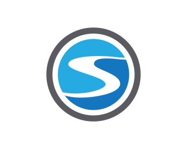 S harfli şirket logosu tasarım vektörü