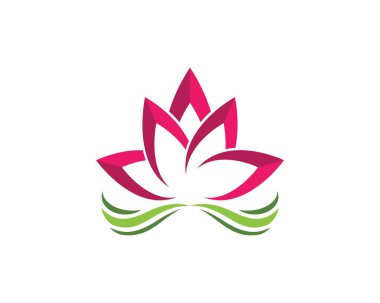 Vektör - Lotus çiçek işareti sağlık, Spa ve Yoga için. Vektör çizim