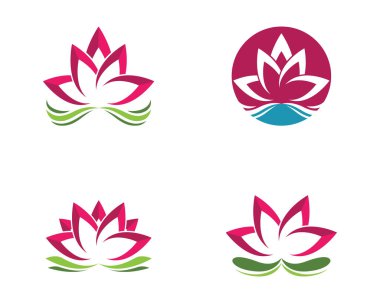 Vektör - Lotus çiçek işareti sağlık, Spa ve Yoga için. Vektör çizim