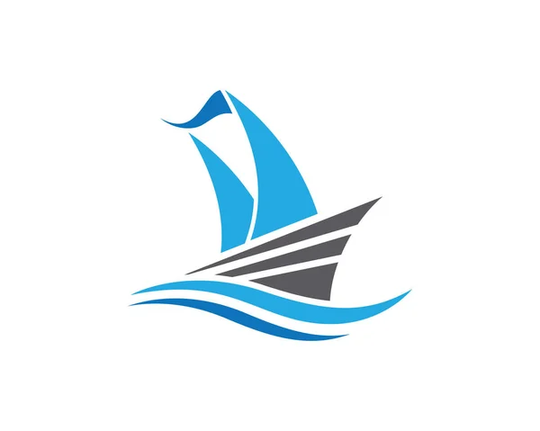 Ocean Cruise liniowiec statek sylwetka proste logo liniowe — Wektor stockowy