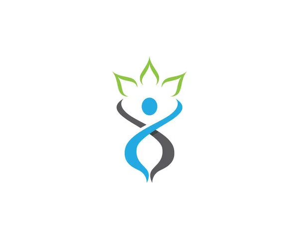 ロゴのテンプレート - 成功した人々 ケア成功健康生命ロゴ — ストックベクタ