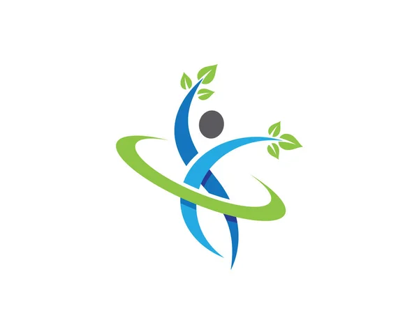 Logo template - successful people people care success health life logo — Stock Vector