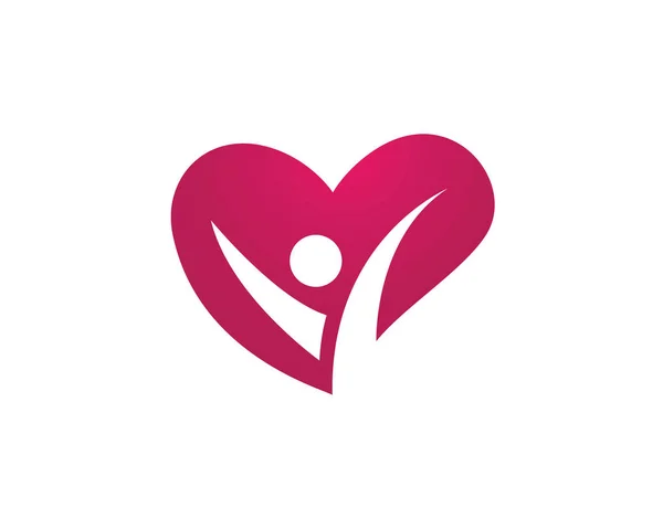 Láska lidé rodina šablona vektorové Logo — Stockový vektor